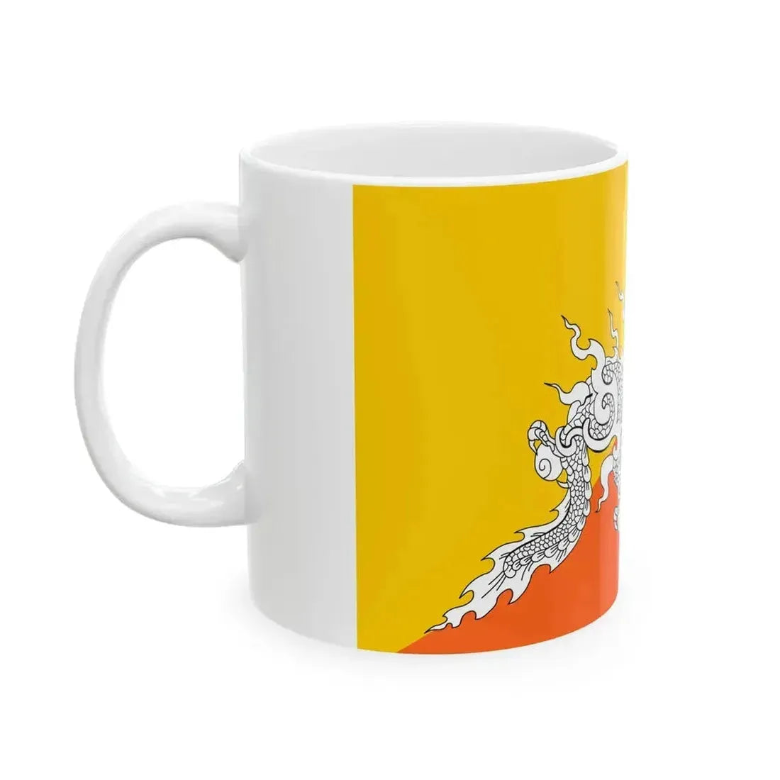 Flag of Bhutan alternate (Bhutan) White Coffee Mug - Go Mug Yourself