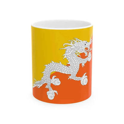 Flag of Bhutan (Bhutan) White Coffee Mug 11oz - Go Mug Yourself