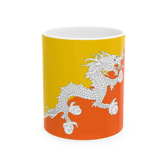 Flag of Bhutan (Bhutan) White Coffee Mug 11oz - Go Mug Yourself