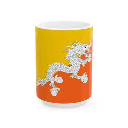 Flag of Bhutan (Bhutan) White Coffee Mug 15oz - Go Mug Yourself
