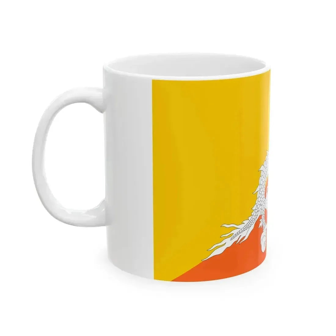 Flag of Bhutan (Bhutan) White Coffee Mug - Go Mug Yourself
