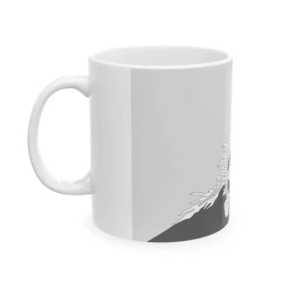Flag of Bhutan black and white variant 1 (Bhutan) White Coffee Mug - Go Mug Yourself