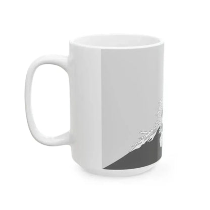 Flag of Bhutan black and white variant 1 (Bhutan) White Coffee Mug - Go Mug Yourself