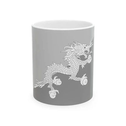 Flag of Bhutan black and white variant 2 (Bhutan) White Coffee Mug 11oz - Go Mug Yourself