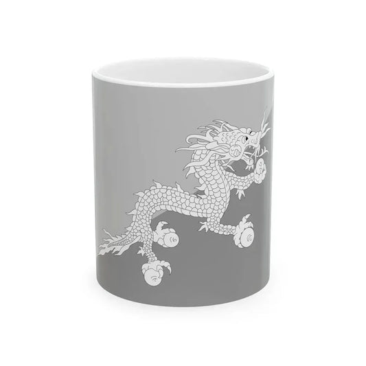 Flag of Bhutan black and white variant 2 (Bhutan) White Coffee Mug 11oz - Go Mug Yourself