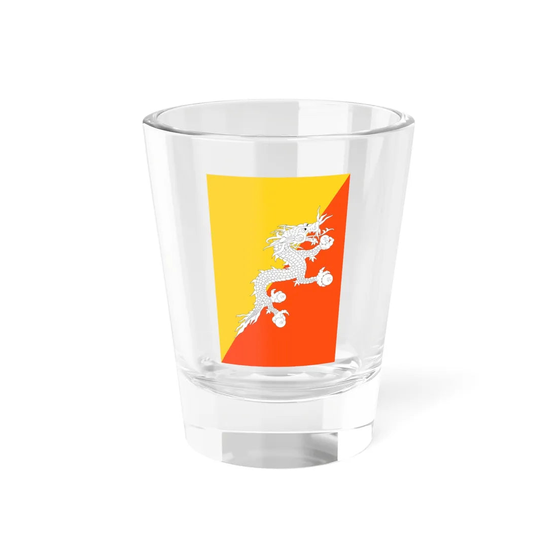 Flag of Bhutan vertical (Bhutan) Shot Glass 1.5oz 1.5oz - Go Mug Yourself