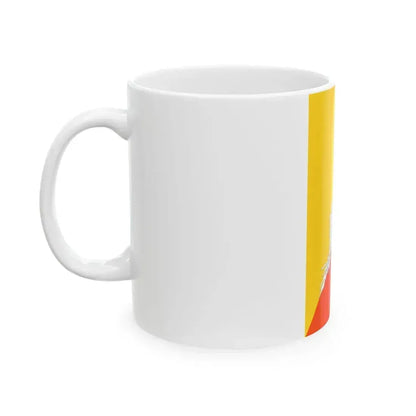 Flag of Bhutan vertical (Bhutan) White Coffee Mug - Go Mug Yourself