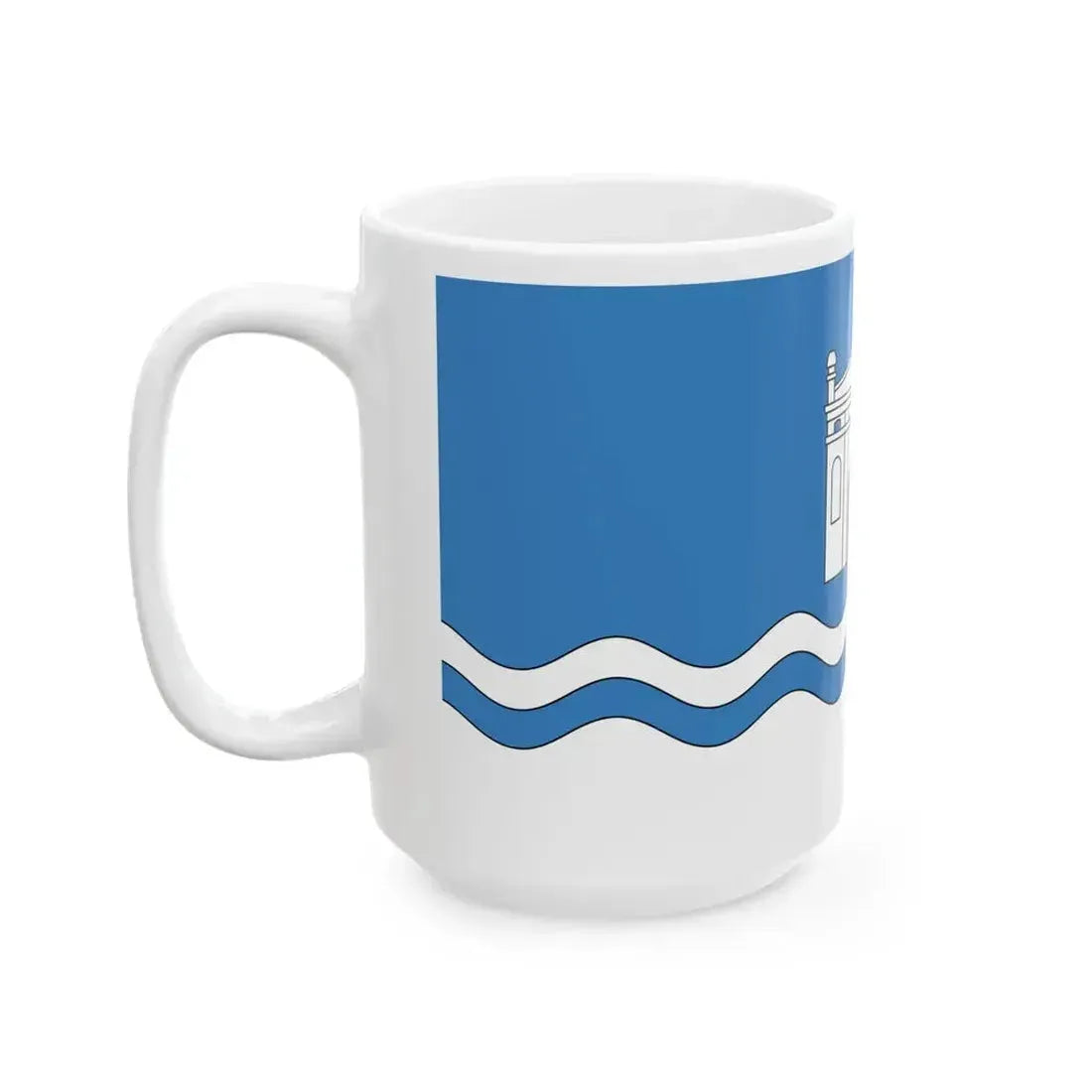 Flag of Biaroza-Kartuskaja (Belarus) White Coffee Mug - Go Mug Yourself