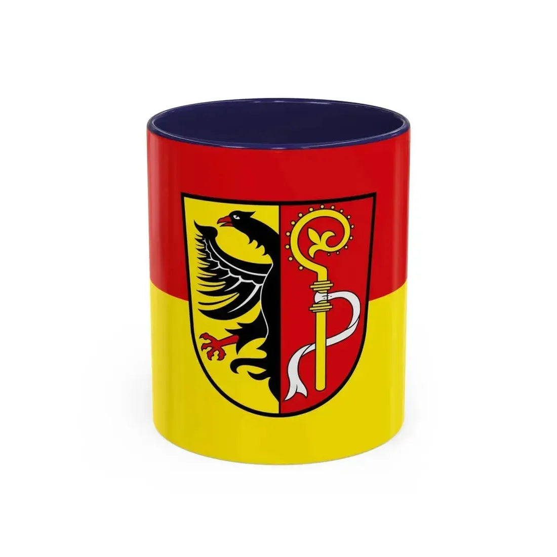 Flag of Biberach Germany - Accent Coffee Mug 11oz Navy - Go Mug Yourself