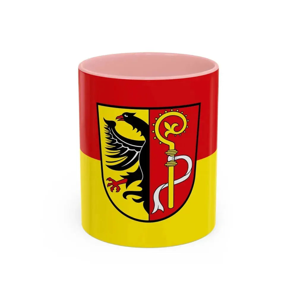 Flag of Biberach Germany - Accent Coffee Mug 11oz Pink - Go Mug Yourself
