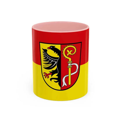Flag of Biberach Germany - Accent Coffee Mug 11oz Pink - Go Mug Yourself