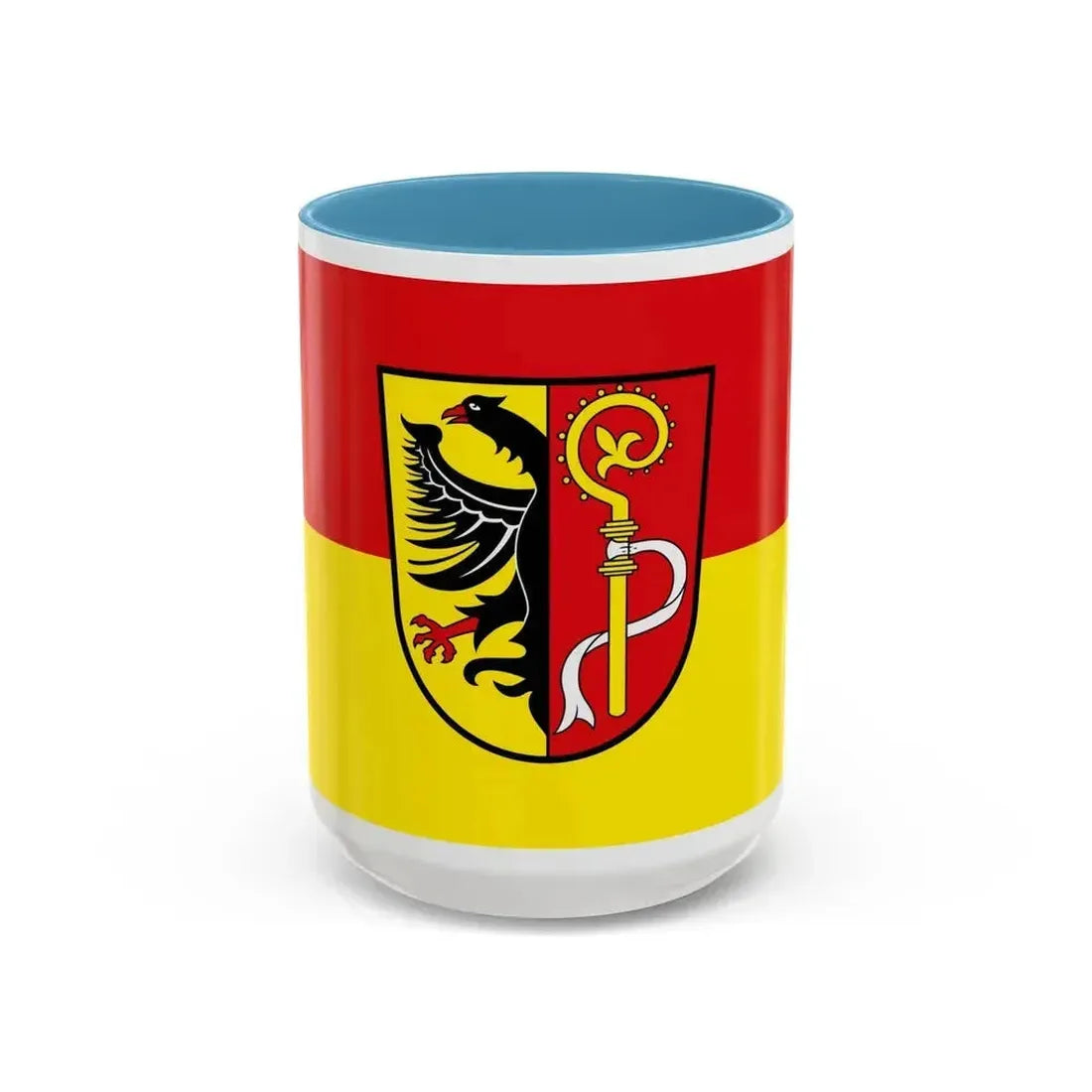 Flag of Biberach Germany - Accent Coffee Mug 15oz Light Blue - Go Mug Yourself