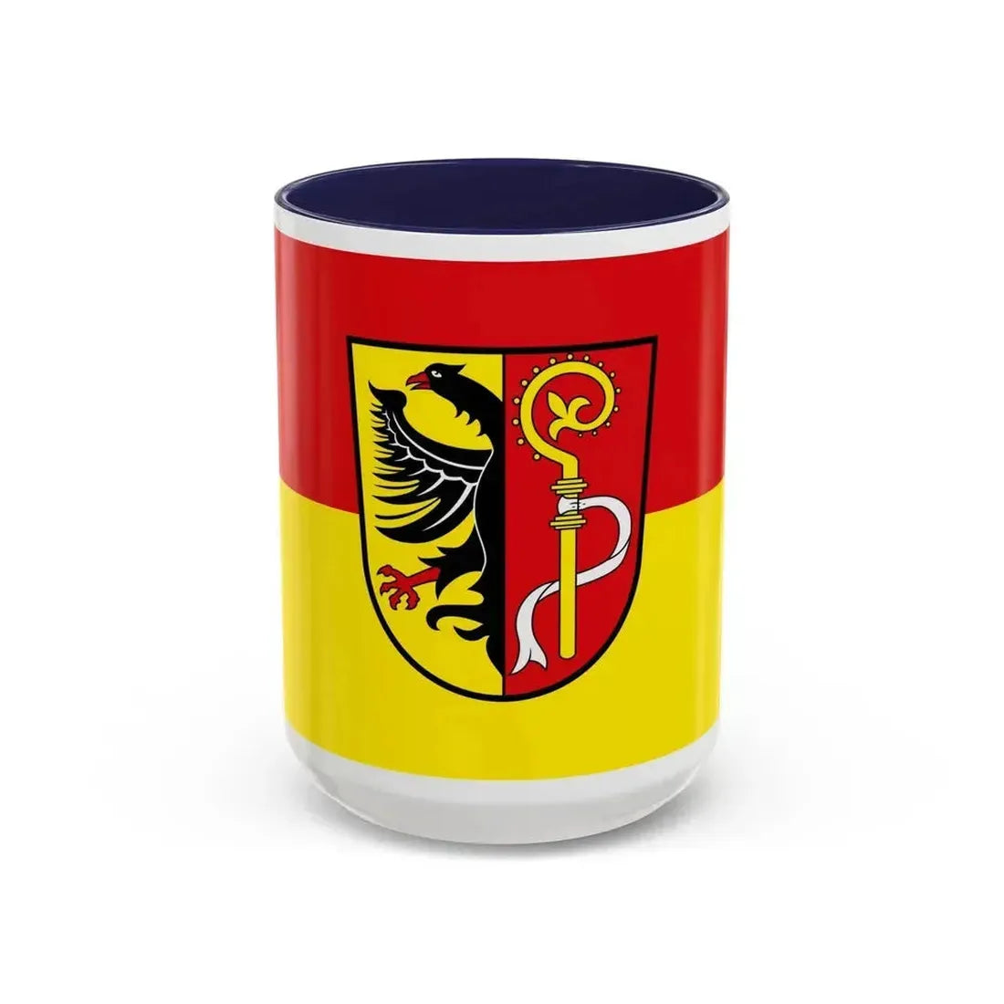 Flag of Biberach Germany - Accent Coffee Mug 15oz Navy - Go Mug Yourself