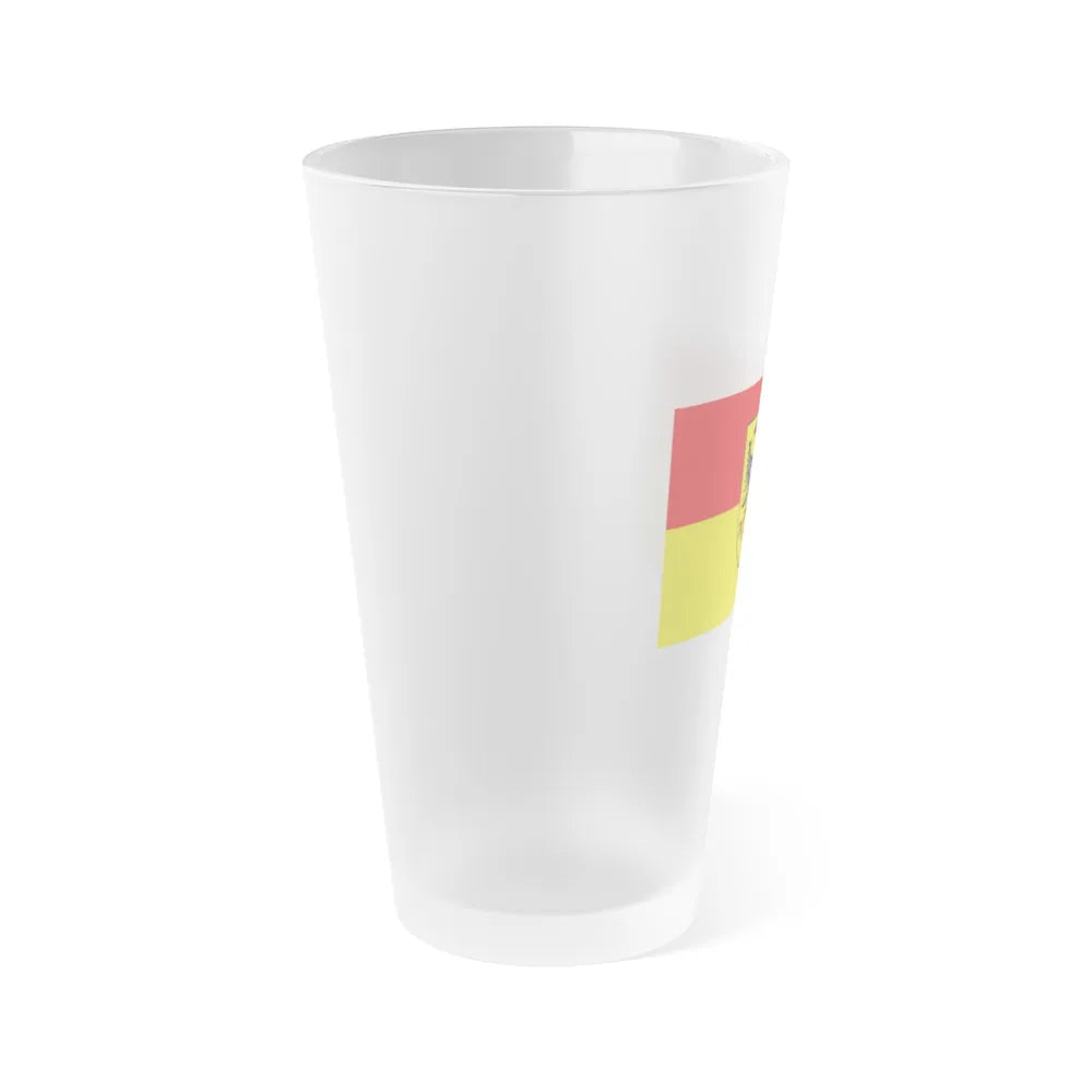 Flag of Biberach Germany - Frosted Pint Glass 16oz-Go Mug Yourself