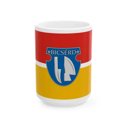 Flag of Bicserd (Hungary) White Coffee Mug 15oz - Go Mug Yourself