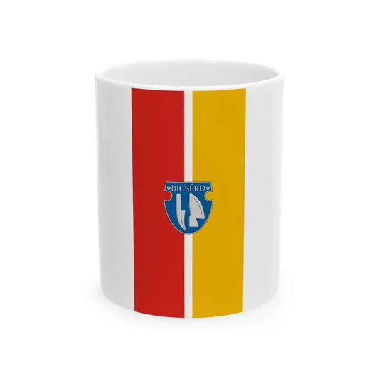 Flag of Bicserd vertical (Hungary) White Coffee Mug 11oz - Go Mug Yourself