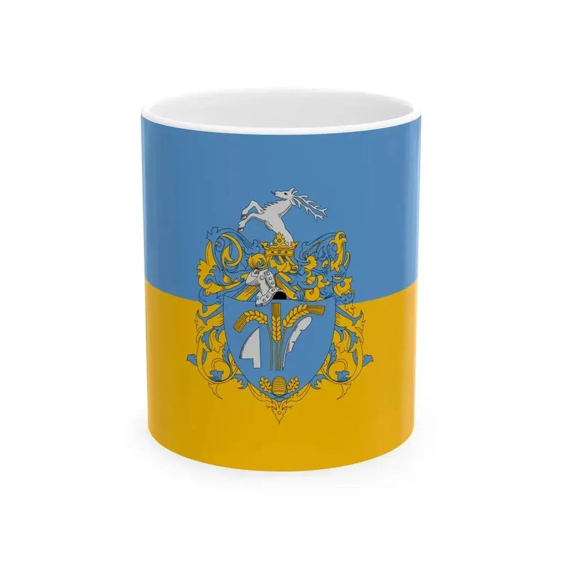 Flag of Bicske (Hungary) White Coffee Mug 11oz - Go Mug Yourself