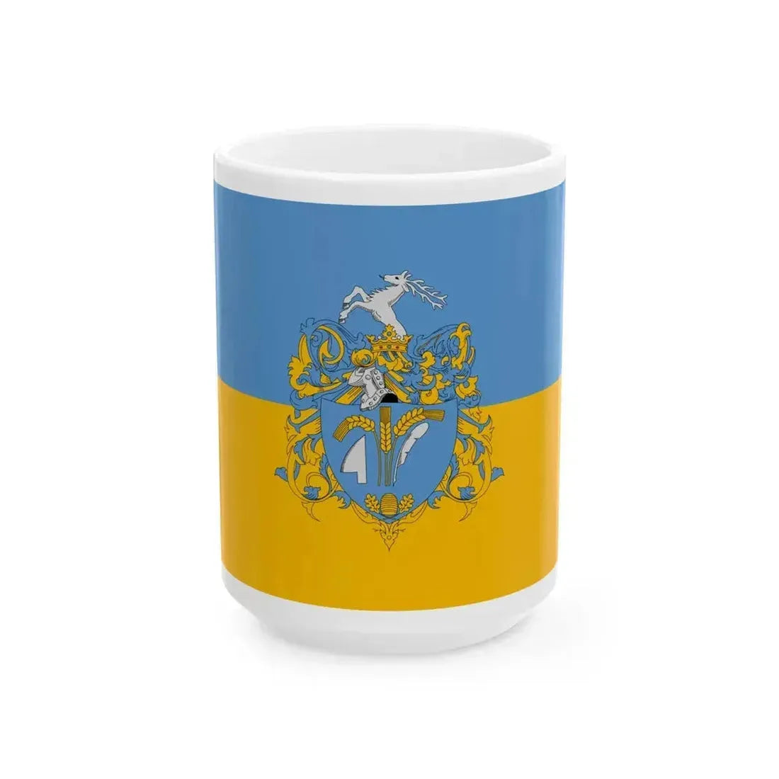 Flag of Bicske (Hungary) White Coffee Mug 15oz - Go Mug Yourself