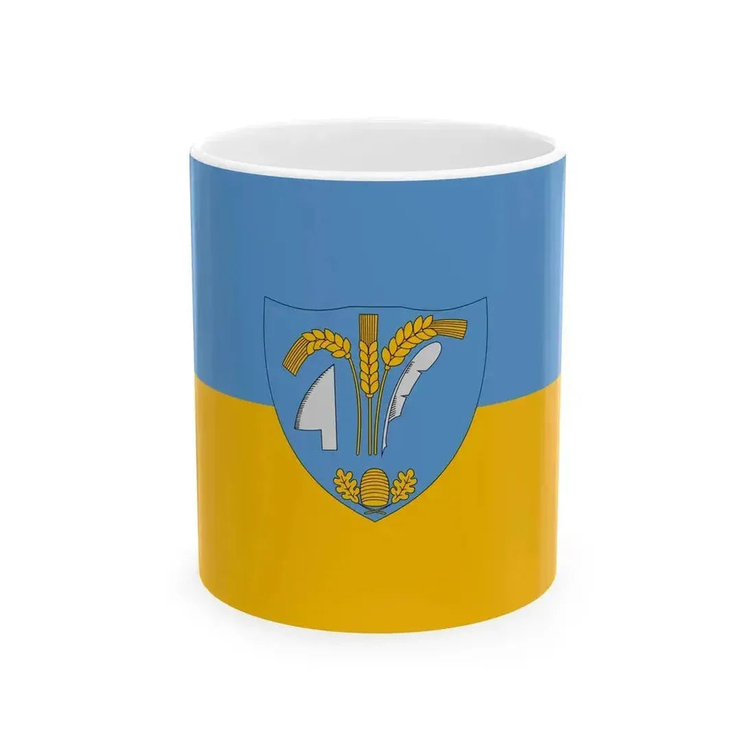 Flag of Bicske variant (Hungary) White Coffee Mug 11oz - Go Mug Yourself