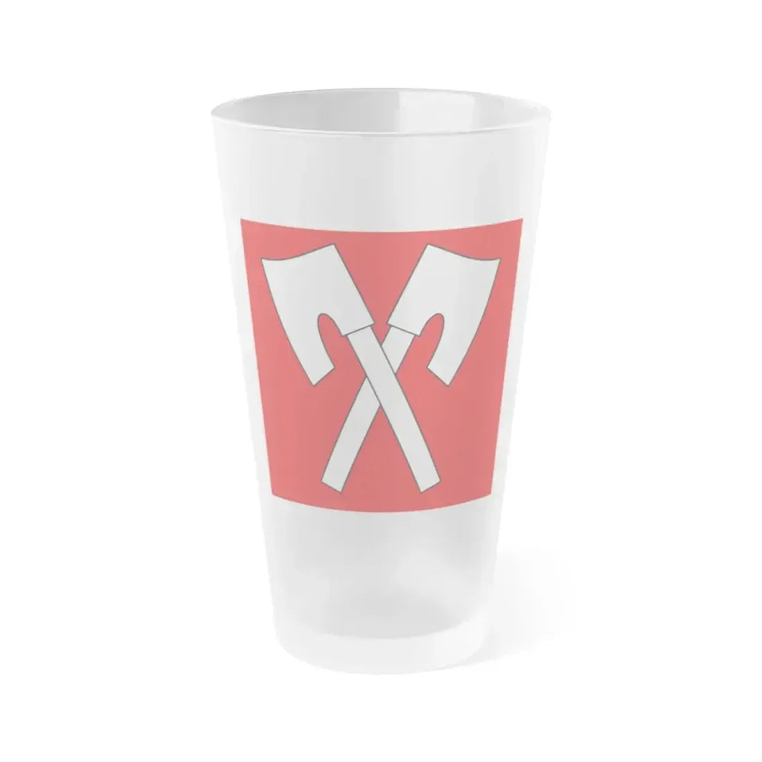 Flag of Biel Switzerland - Frosted Pint Glass 16oz 16oz Frosted - Go Mug Yourself