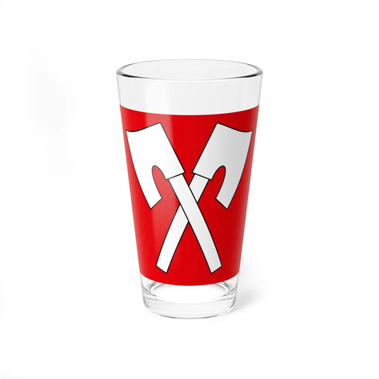 Flag of Biel Switzerland - Pint Glass 16oz-16oz-Go Mug Yourself