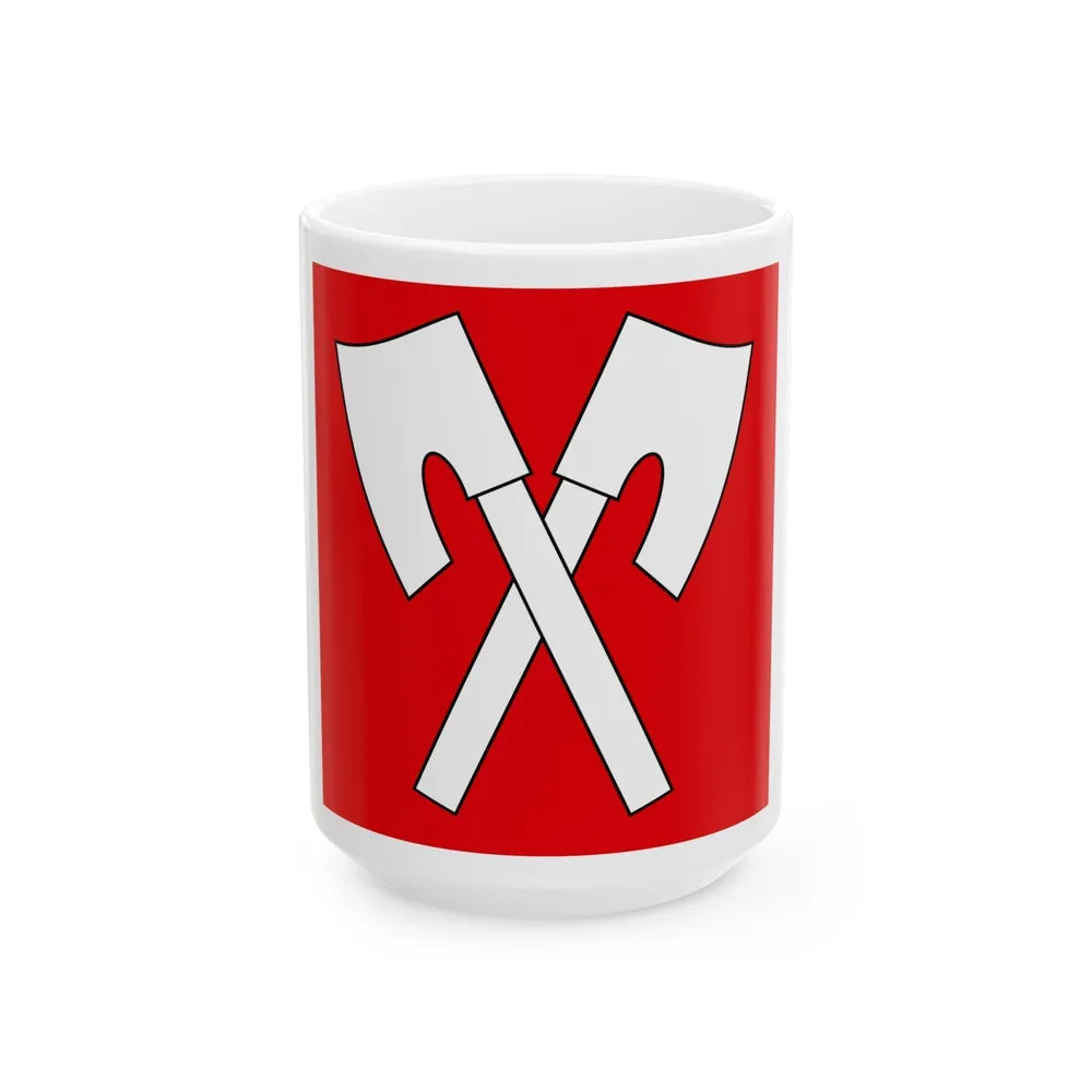 Flag of Biel Switzerland - White Coffee Mug-15oz-Go Mug Yourself