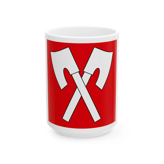 Flag of Biel Switzerland - White Coffee Mug-15oz-Go Mug Yourself