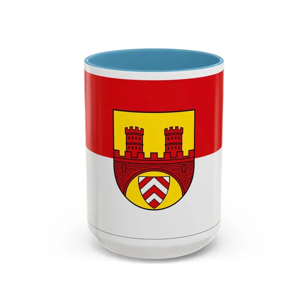 Flag of Bielefeld Germany - Accent Coffee Mug 15oz Light Blue - Go Mug Yourself
