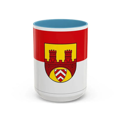 Flag of Bielefeld Germany - Accent Coffee Mug 15oz Light Blue - Go Mug Yourself