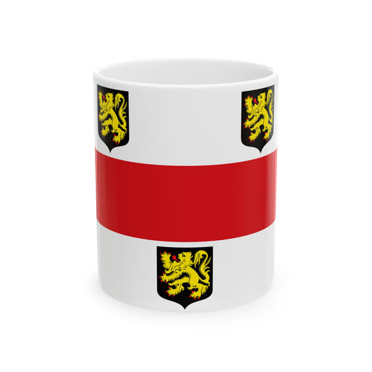 Flag of Bierbeek (Belgium) White Coffee Mug-11oz-Go Mug Yourself