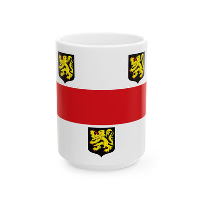 Flag of Bierbeek (Belgium) White Coffee Mug-15oz-Go Mug Yourself