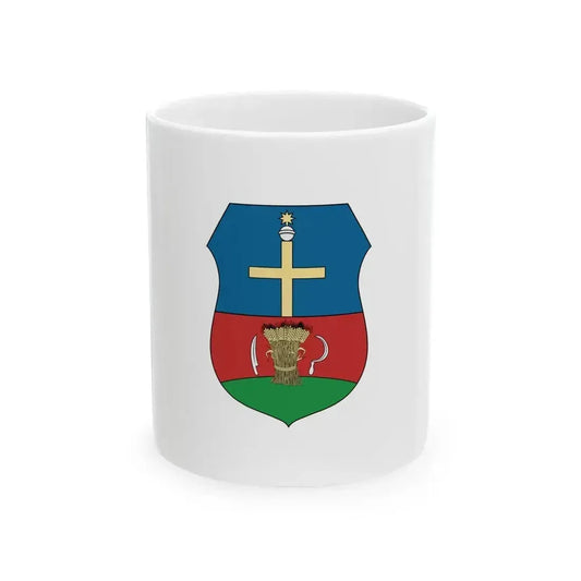 Flag of Biharkeresztes (Hungary) White Coffee Mug 11oz - Go Mug Yourself