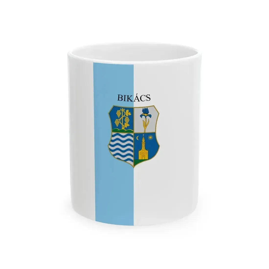 Flag of Bikacs (Hungary) White Coffee Mug 11oz - Go Mug Yourself