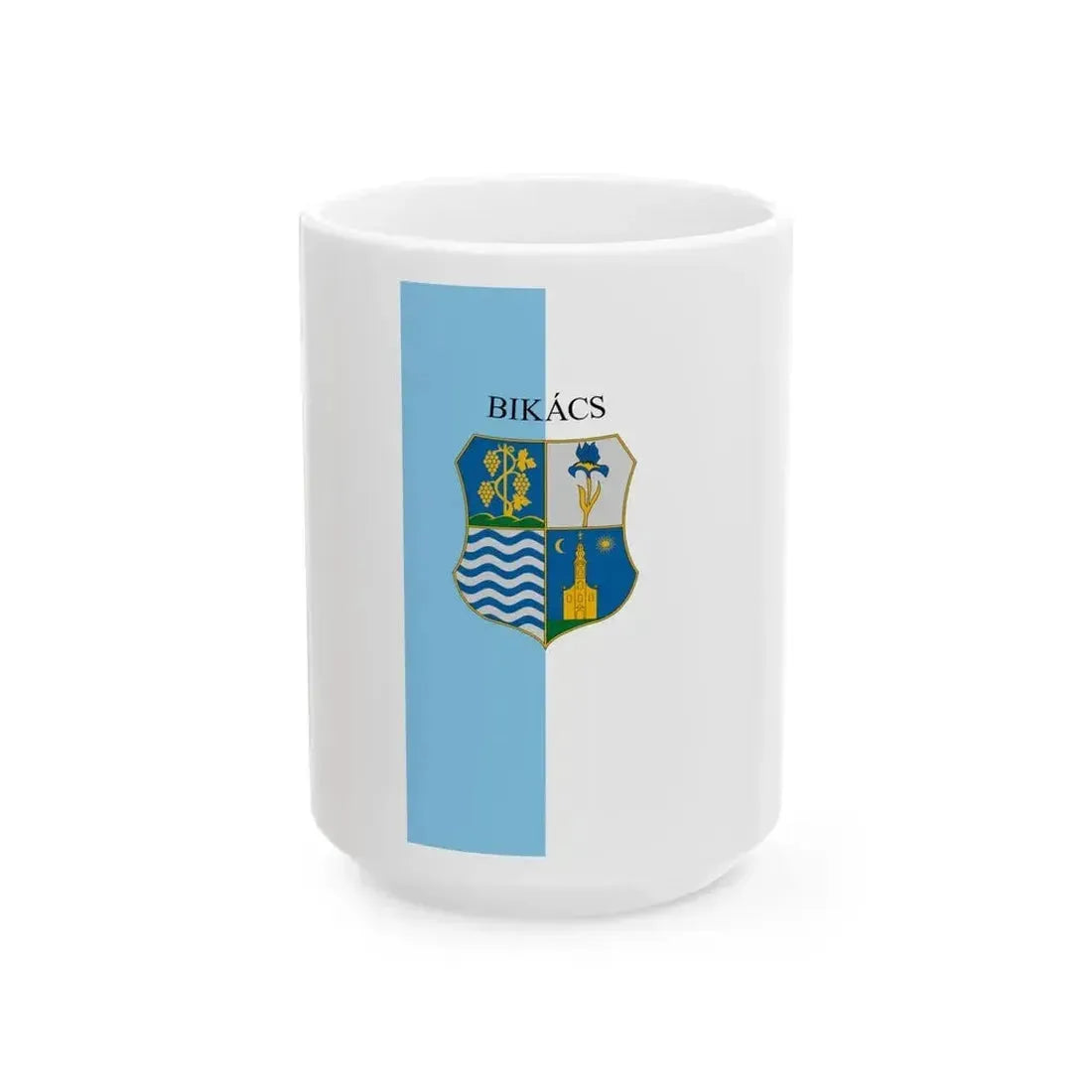 Flag of Bikacs (Hungary) White Coffee Mug 15oz - Go Mug Yourself