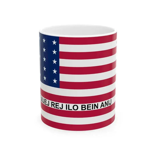 Flag of Bikini Atoll (Marshall Islands) White Coffee Mug 11oz - Go Mug Yourself