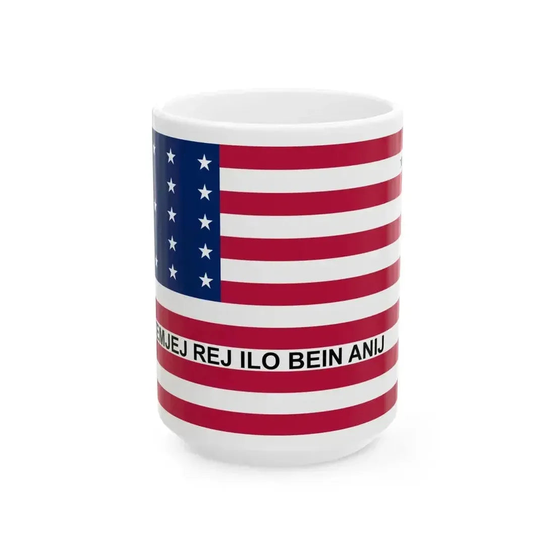 Flag of Bikini Atoll (Marshall Islands) White Coffee Mug 15oz - Go Mug Yourself