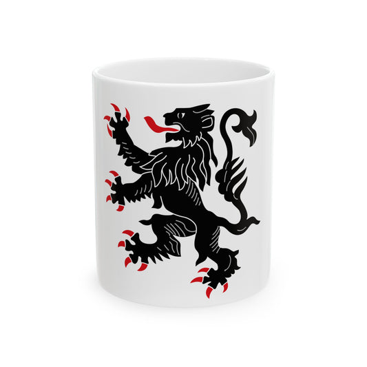Flag of Binche (Belgium) White Coffee Mug-11oz-Go Mug Yourself