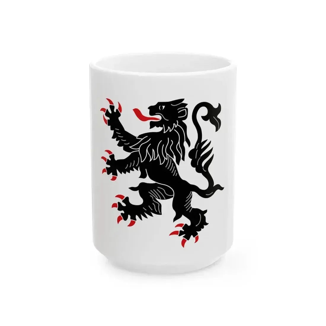 Flag of Binche (Belgium) White Coffee Mug 15oz - Go Mug Yourself