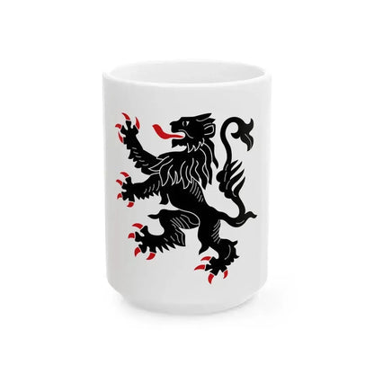 Flag of Binche (Belgium) White Coffee Mug 15oz - Go Mug Yourself