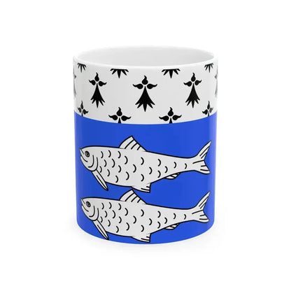 Flag of Binic (France) White Coffee Mug 11oz - Go Mug Yourself