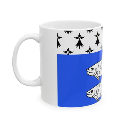 Flag of Binic (France) White Coffee Mug - Go Mug Yourself