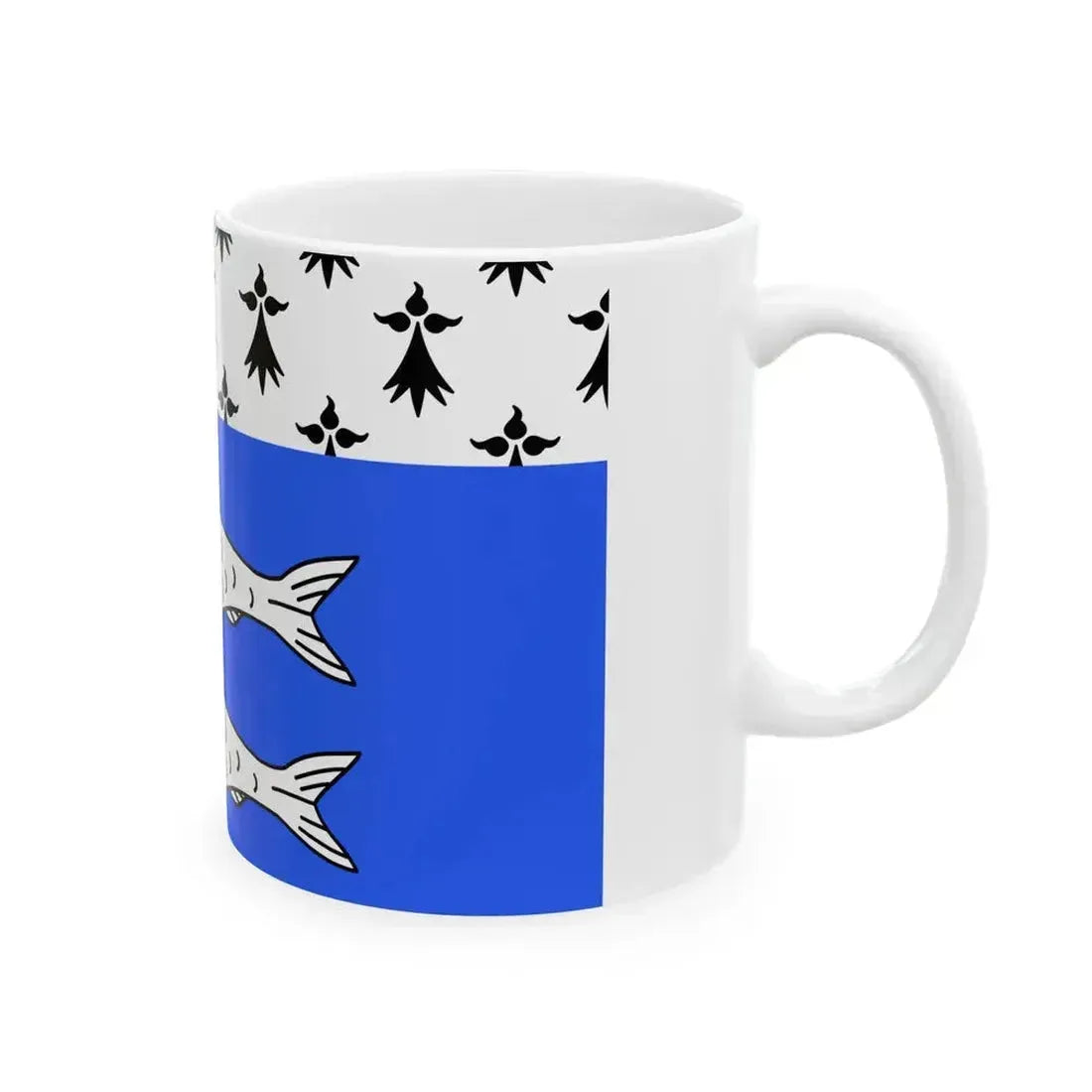 Flag of Binic (France) White Coffee Mug - Go Mug Yourself
