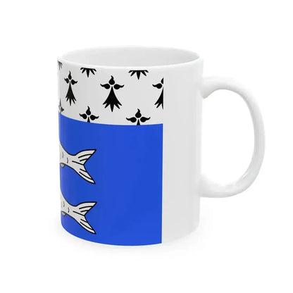 Flag of Binic (France) White Coffee Mug - Go Mug Yourself