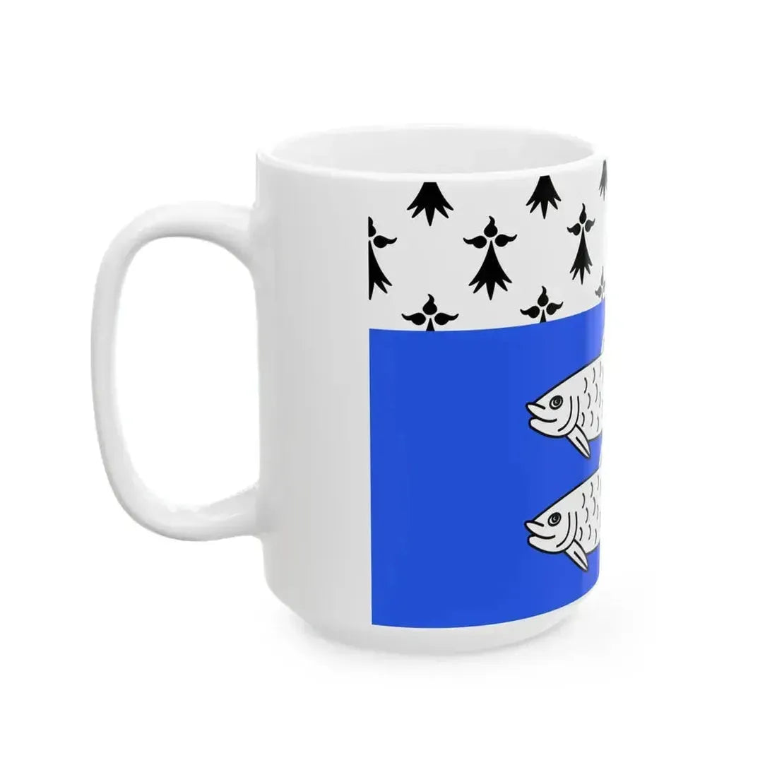 Flag of Binic (France) White Coffee Mug - Go Mug Yourself