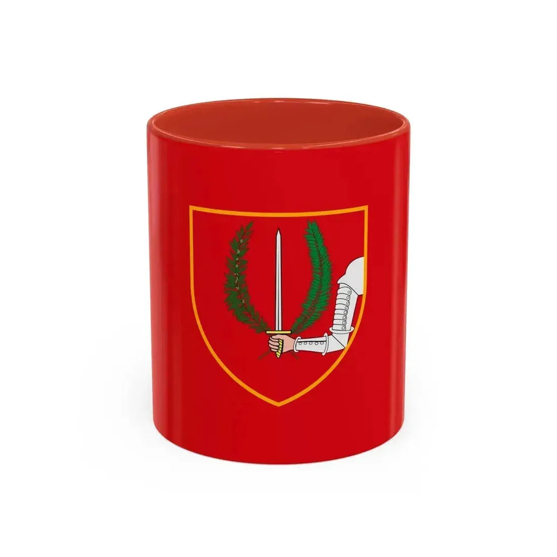 Flag of Birgu Malta - Accent Coffee Mug 11oz Red - Go Mug Yourself