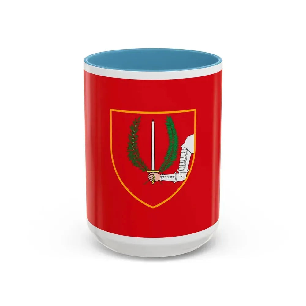 Flag of Birgu Malta - Accent Coffee Mug 15oz Light Blue - Go Mug Yourself