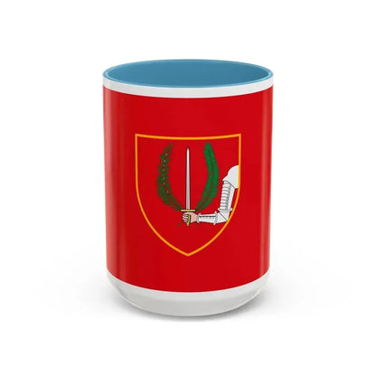 Flag of Birgu Malta - Accent Coffee Mug 15oz Light Blue - Go Mug Yourself