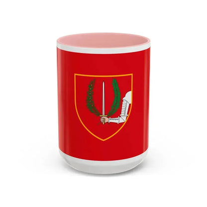 Flag of Birgu Malta - Accent Coffee Mug 15oz Pink - Go Mug Yourself