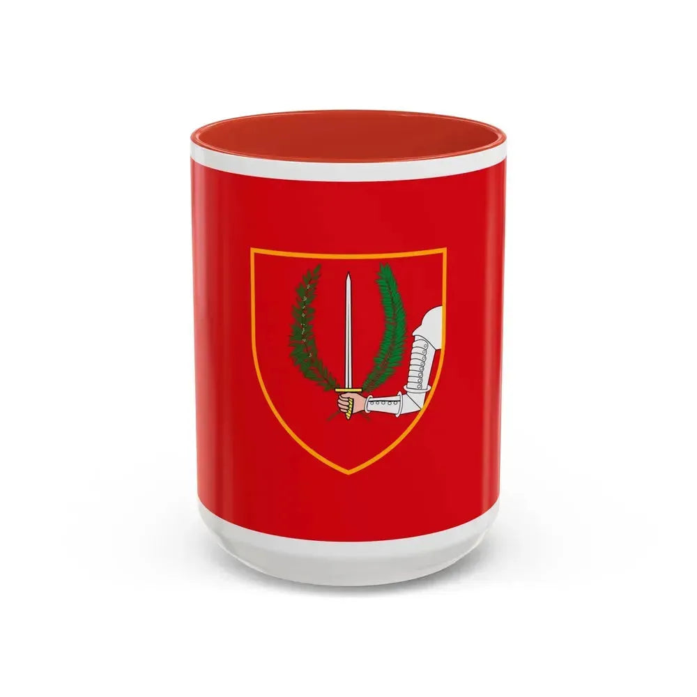 Flag of Birgu Malta - Accent Coffee Mug 15oz Red - Go Mug Yourself