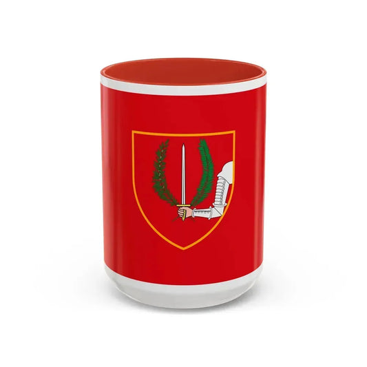 Flag of Birgu Malta - Accent Coffee Mug 15oz Red - Go Mug Yourself